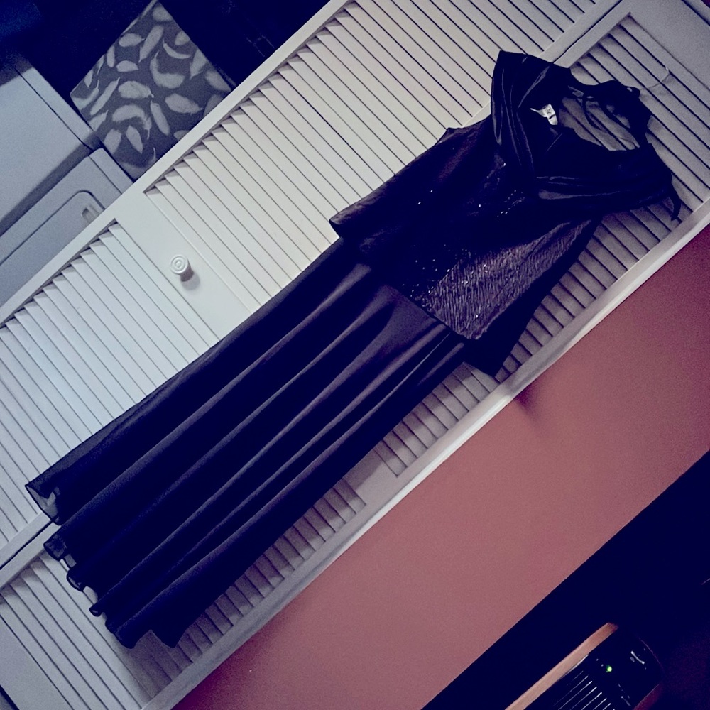 Dress, size 16, deep purple, worn once.